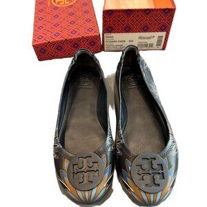 Tory Burch Minnie Ballet Flats – Oceano Eden Print – Size 7.5